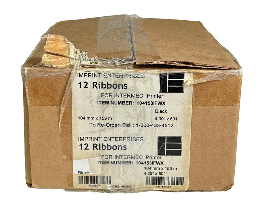 12 NEW IMPRINT ENTERPRISES 104153IFWX RIBBONS FOR INTERMEC PRINTER 4.09'' x 501'