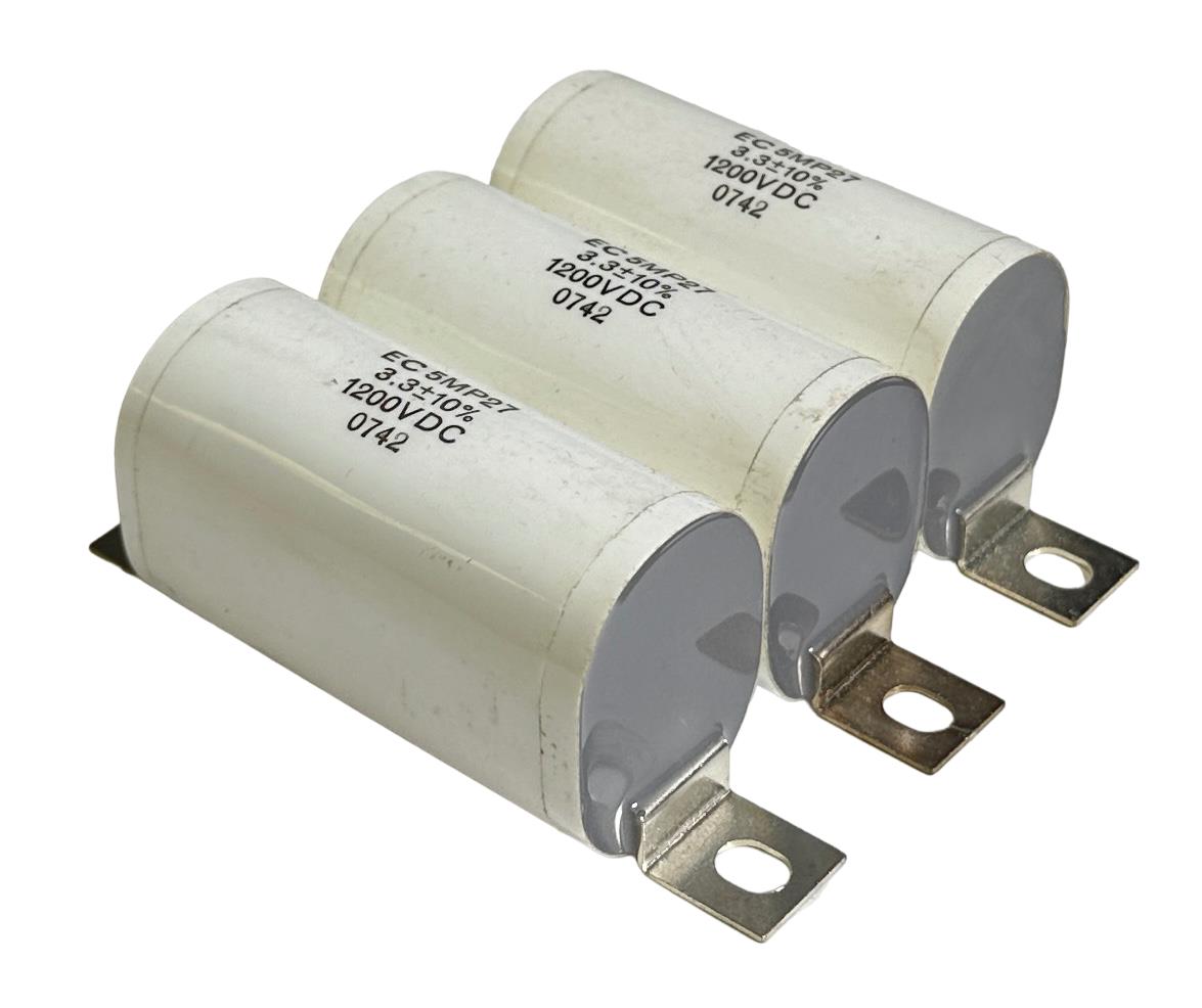 3 NEW ELECTRONIC CONCEPTS EC 5MP27 POWER SUPPLY CAPACITORS 1200VDC 5MP2 SERIES