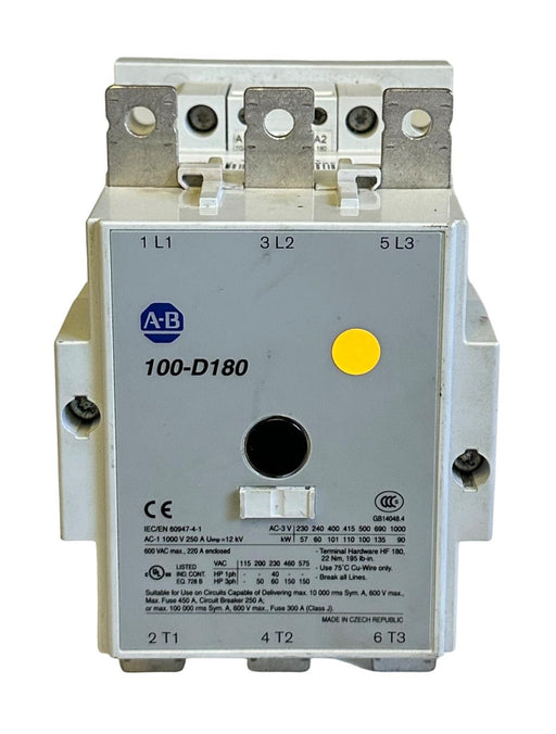 For Parts ALLEN BRADLEY 100-D180D00 /B CONTACTOR 100-D180 180A 3POLE 100D180D00