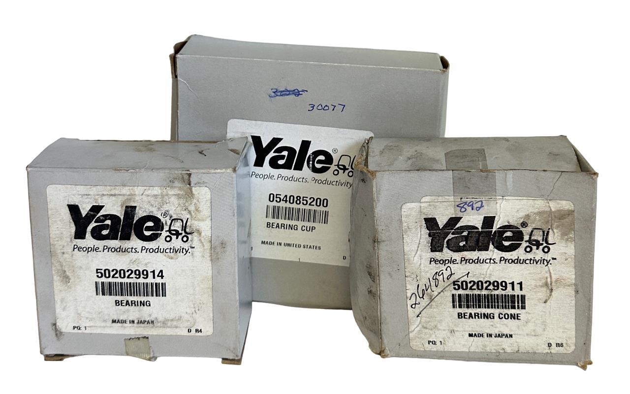 NEW LOT OF YALE FORKLIFT PARTS 502029911 / 502029914 / 054085200 OEM BEARINGS