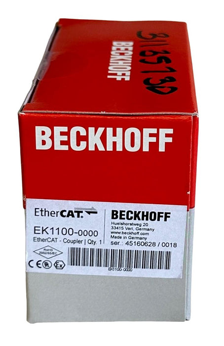 NEW SEALED BECKHOFF EK1100-0000 / EK1100 EtherCAT COUPLER MODULE 24VDC OEM