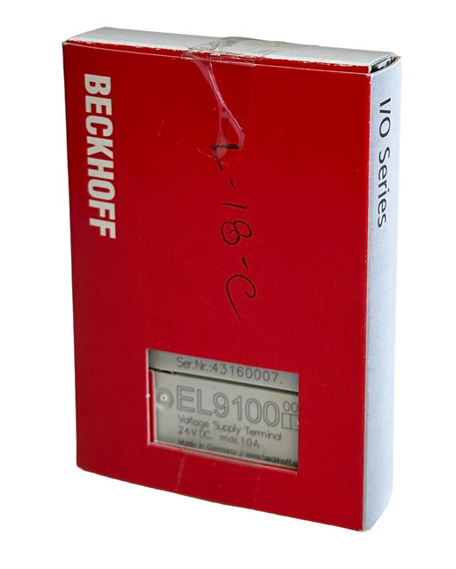 NEW BECKHOFF EL9100 I/O SERIES VOLTAGE SUPPLY TERMINAL 24VDC 10A OEM