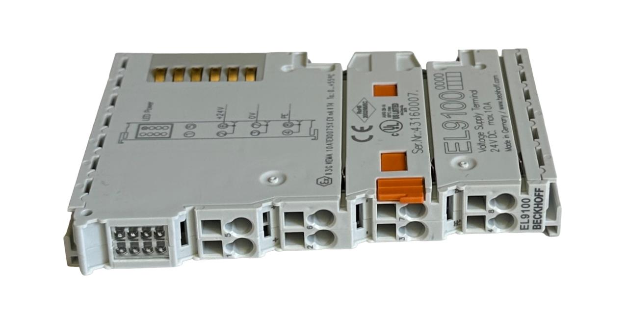 NEW BECKHOFF EL9100 I/O SERIES VOLTAGE SUPPLY TERMINAL 24VDC 10A OEM