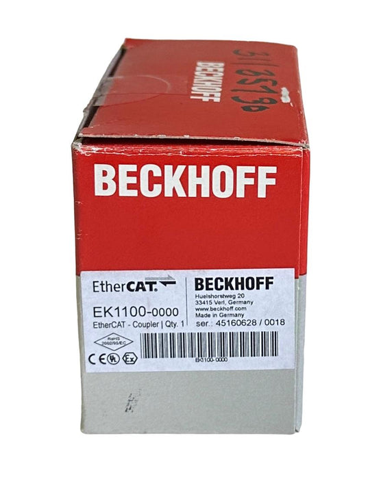 NEW BECKHOFF EK1100-0000 / EK1100 EtherCAT COUPLER MODULE 24VDC OEM