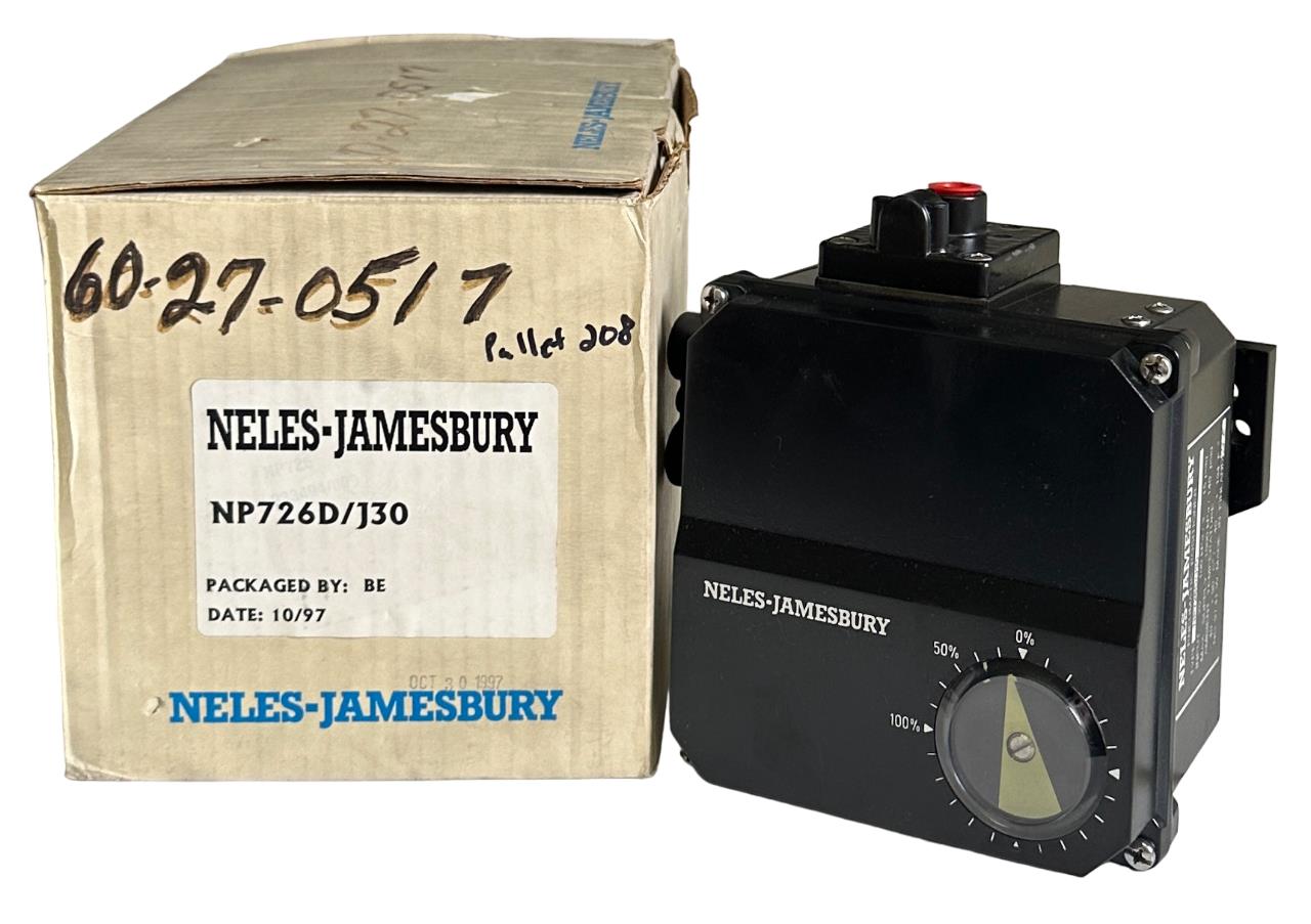 NEW NELES-JAMESBURY NP726D/J30 / NP726DJ30 NP SERIES PNEUMATIC POSITIONER NSMP