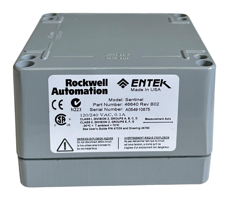 NEW ROCKWELL ENTEK 46640 Sentinel VIBRATION MONITOR Rev. B02 120/240VAC NSMP