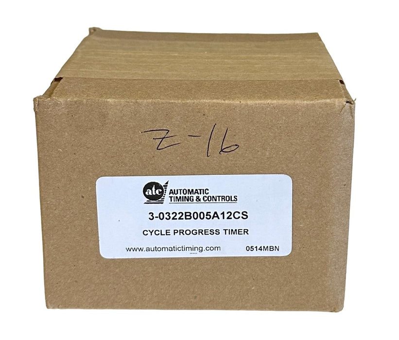 NEW SEALED ATC 3-0322B005A12CS / 322B-005-A-12CS CYCLE PROGRESS TIMER 332B NSFS