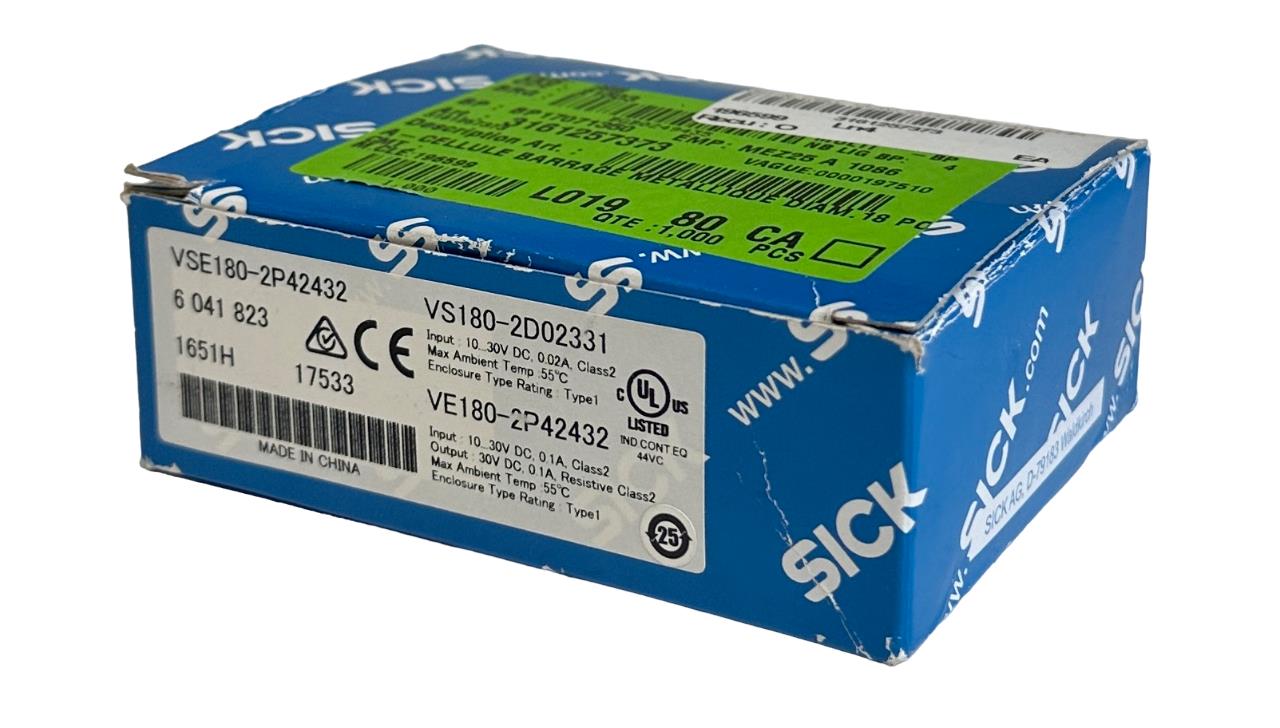 NEW SICK VSE180-2P42432 / 6041823 PHOTOELECTRIC SENSOR 30VDC 100mA 2-PACK NSMP