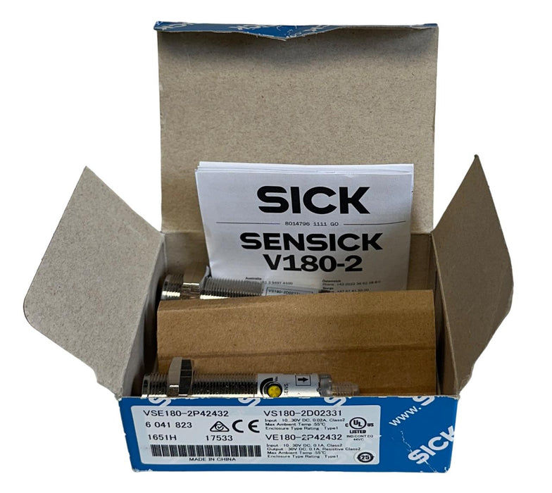 NEW SICK VSE180-2P42432 / 6041823 PHOTOELECTRIC SENSOR 30VDC 100mA 2-PACK NSMP