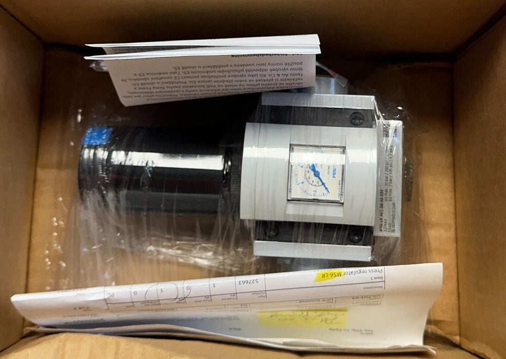 NEW FESTO MS6-LR-AGC-D6-AS-EX4 / 527663 PRESSURE REGULATOR MS-LR SERIES NSMP