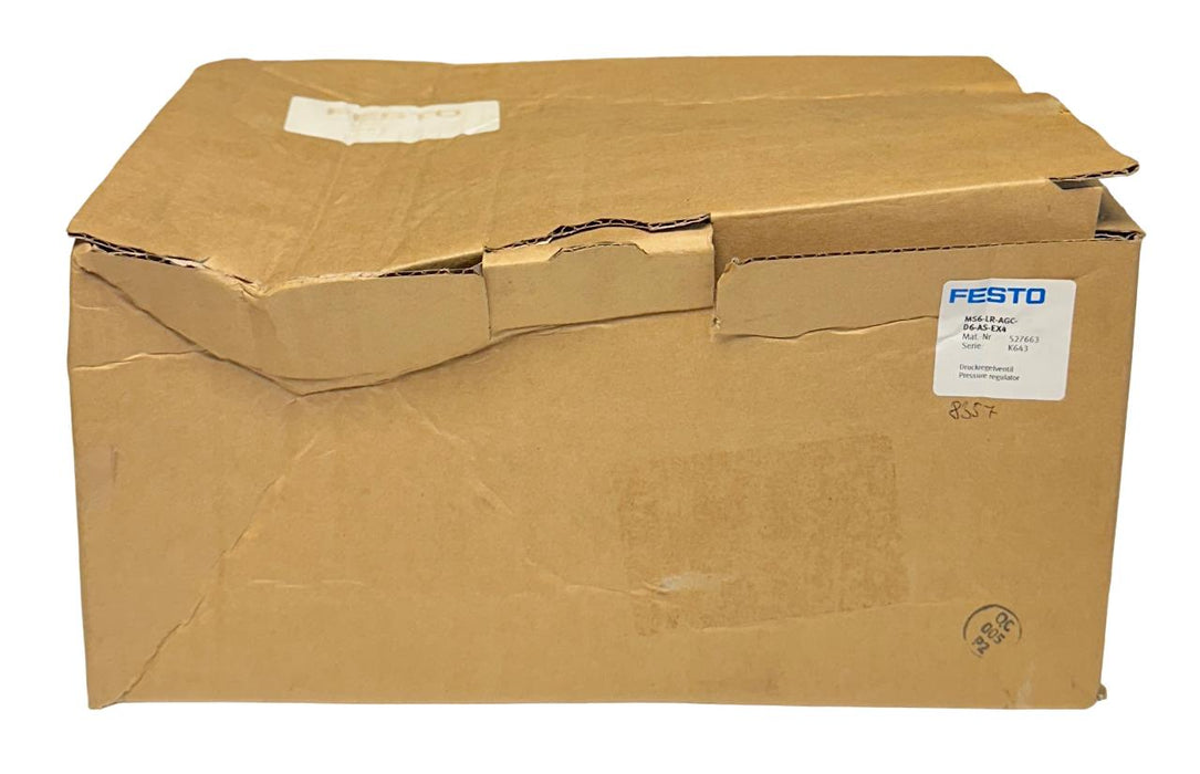 NEW FESTO MS6-LR-AGC-D6-AS-EX4 / 527663 PRESSURE REGULATOR MS-LR SERIES NSMP