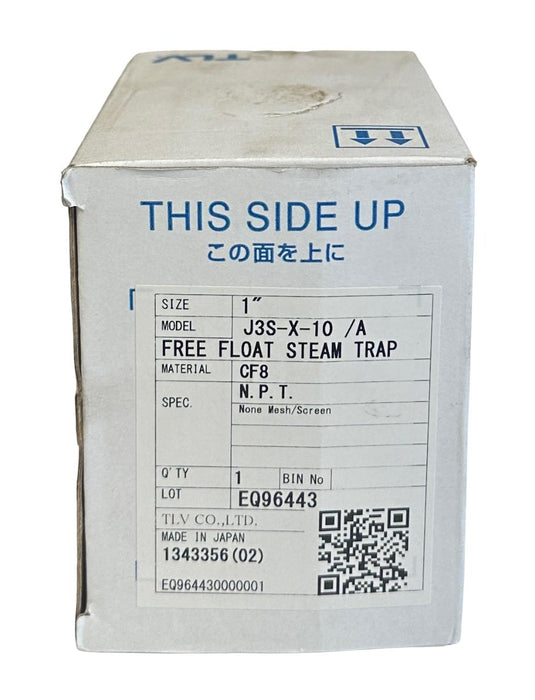 NEW TLV J3S-X-10/A / 1343356 1'' FREE FLOAT STEAM TRAP CF8 NPT SS NSMP