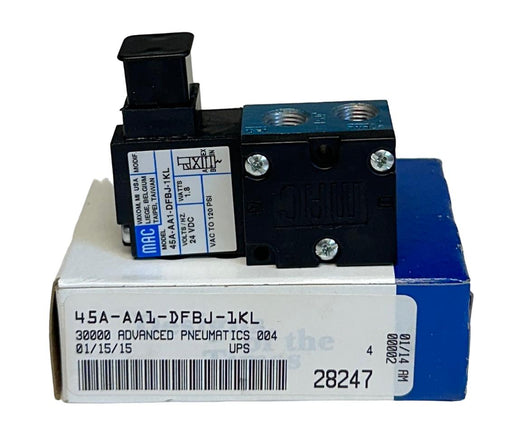 NEW MAC 45A-AA1-DFBJ-1KL SOLENOID VALVE 45 SERIES 24VDC 1.8W 120PSI NSMP