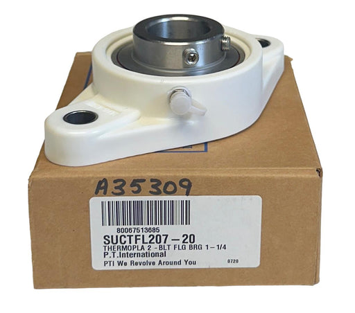 NEW PTI SUCTFL207-20 / SUCTFL20720 THERMOPLASTIC 2-BOLT FLANGE BEARING 1-1/4''