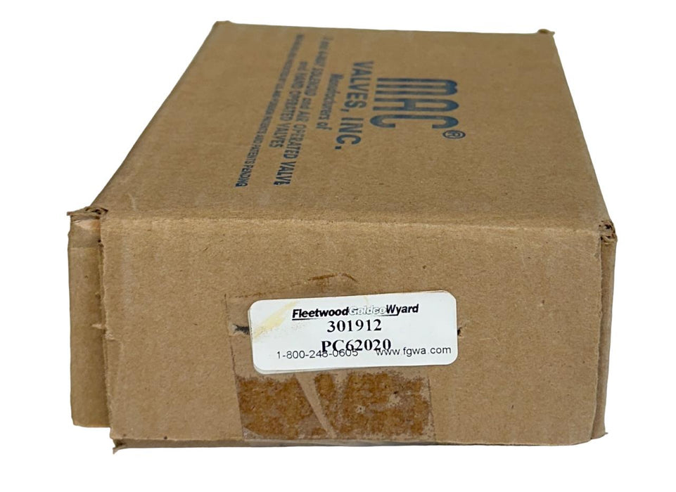 NEW MAC / FLEETWOOD 301912 PNEUMATIC SOLENOID VALVE ASSEMBLY 24VDC COIL NSMP