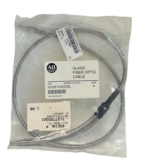 NEW ALLEN BRADLEY 43GR-FAS25SL /A GLASS FIBER OPTIC CABLE DIFFUSE 36'' NSFS