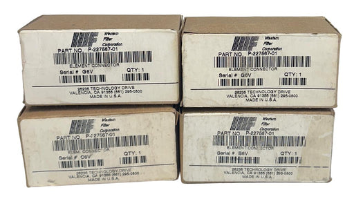 4 NEW WESTERN FILTER CORP P-227567-01 / P22756701 ELEMENT CONNECTORS NSMP