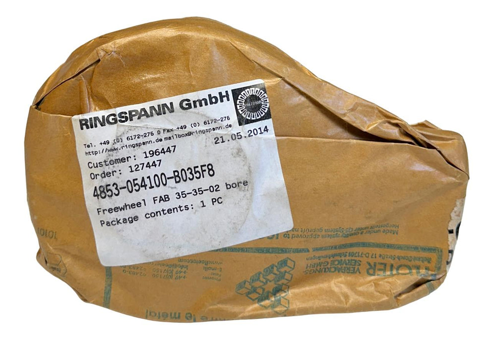 NEW RINGSPANN 4853-054100-B035F8 FREEWHEEL FAB 35-35-02 BORE CLUTCH NSMP