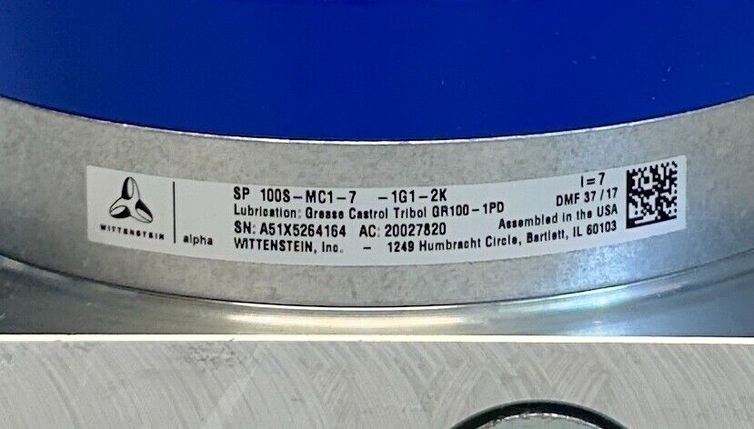 NEW WITTENSTEIN SP 100S-MC1-7-1G1-2K / A52-20025228 ALPHA PLANETARY GEARBOX NSNP