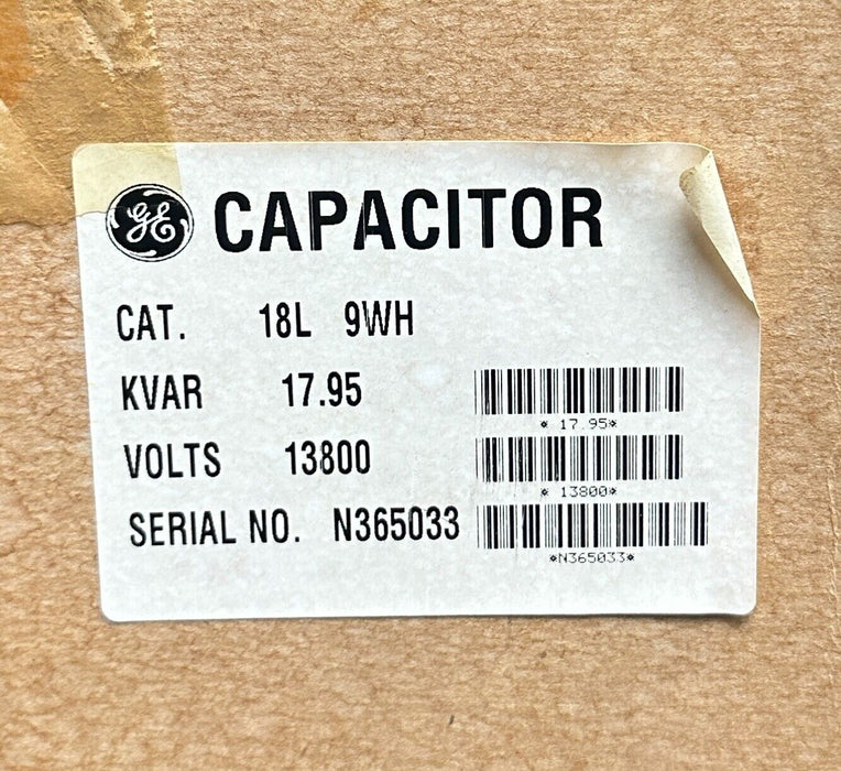 NEW GE 18L9WH / 9L18 PROTECTIVE CAPACITOR FOR AC ROTATING MACHINES 13800VAC NSMP