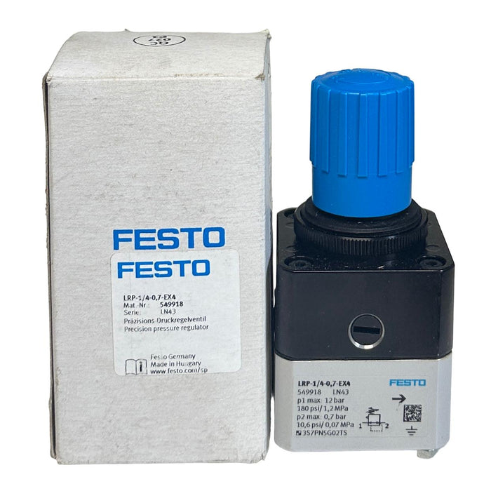 NEW FESTO LRP-1/4-0,7-EX4 / 549918 PRECISION PRESSURE REGULATOR SIZE 50 NSMP