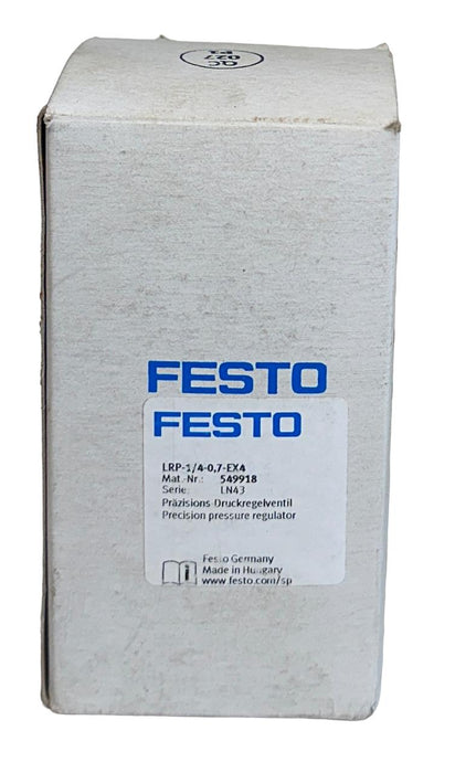 NEW FESTO LRP-1/4-0,7-EX4 / 549918 PRECISION PRESSURE REGULATOR SIZE 50 NSMP