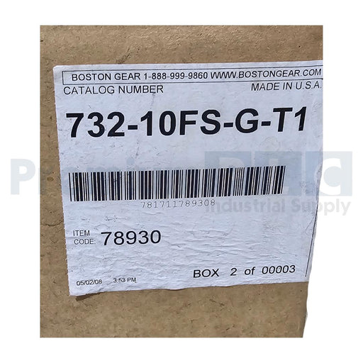 NEW BOSTON GEAR 732-10FS-G-T1 / FG0190-0077 GEARBOX SPEED REDUCER 10:1 78930