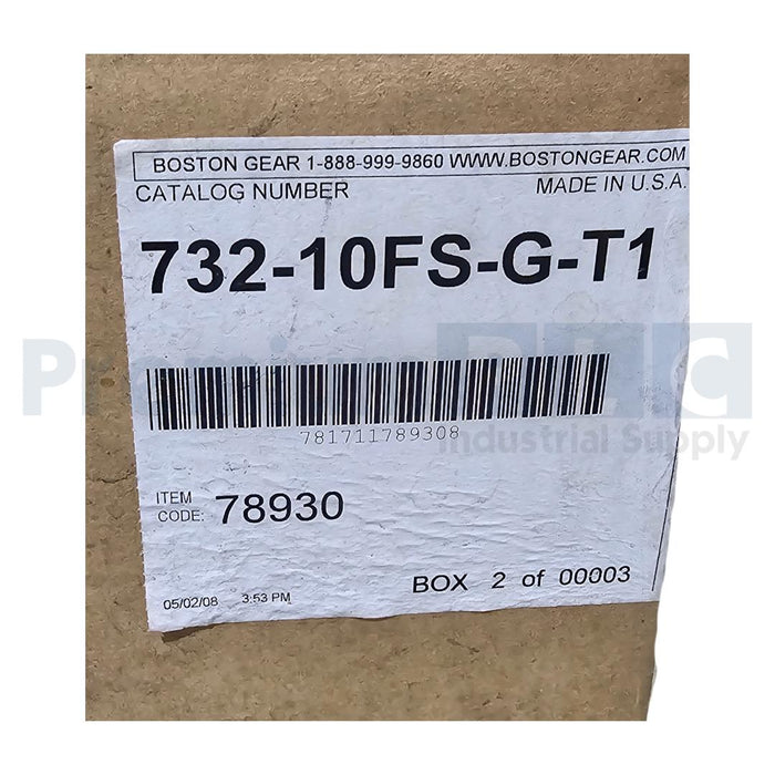 NEW BOSTON GEAR 732-10FS-G-T1 / FG0190-0077 GEARBOX SPEED REDUCER 10:1 78930