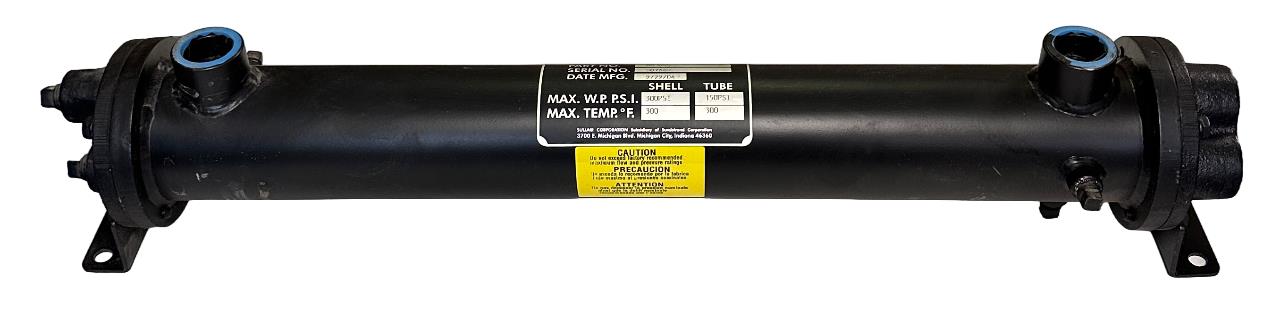 SULLAIR 043096 SHELL AND TUBE HEAT EXCHANGER 150/300PSI MAX TEMP 300 DEG NSNP