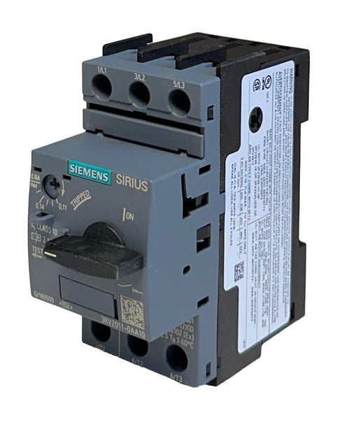 SIEMENS 3RV2011-0AA10 / 3RV20110AA10 CIRCUIT BREAKER 0.11-0.16A 3POLE NSMP