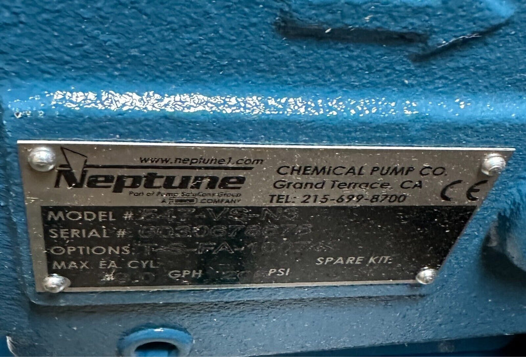 NEW NEPTUNE 547-VS-N3 / 547-VS-N3-T-S-FA-100742 HYDRAULIC PUMP W/ OPTIONS NSMP