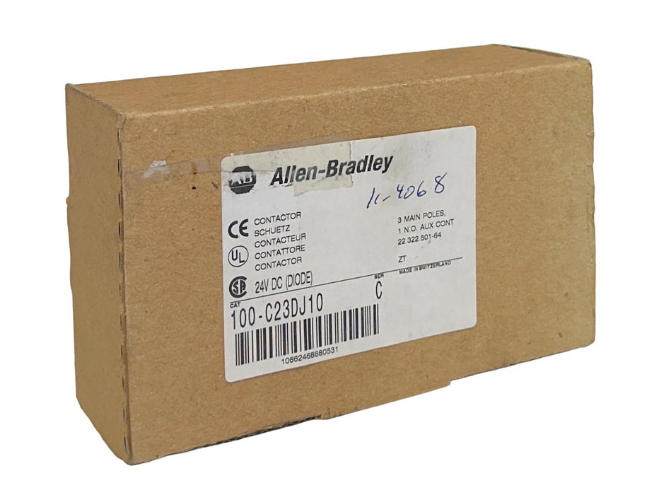 ALLEN BRADLEY 100-C23DJ10 /C CONTACTOR 3-POLES 24VDC (DIODE) 1N.O. CONTACT NSMP