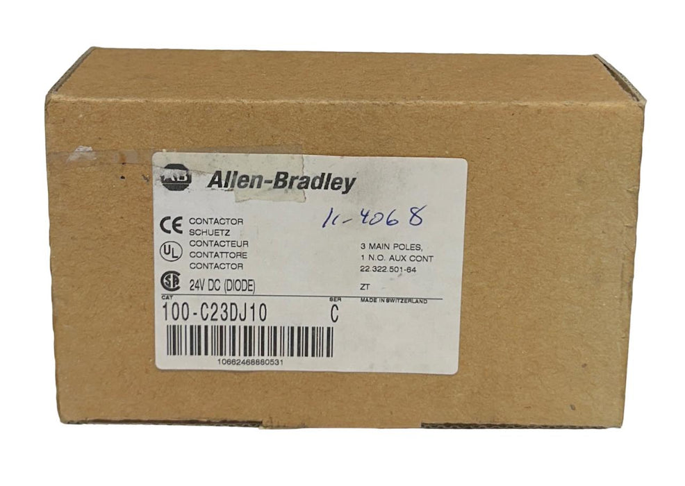 ALLEN BRADLEY 100-C23DJ10 /C CONTACTOR 3-POLES 24VDC (DIODE) 1N.O. CONTACT NSMP