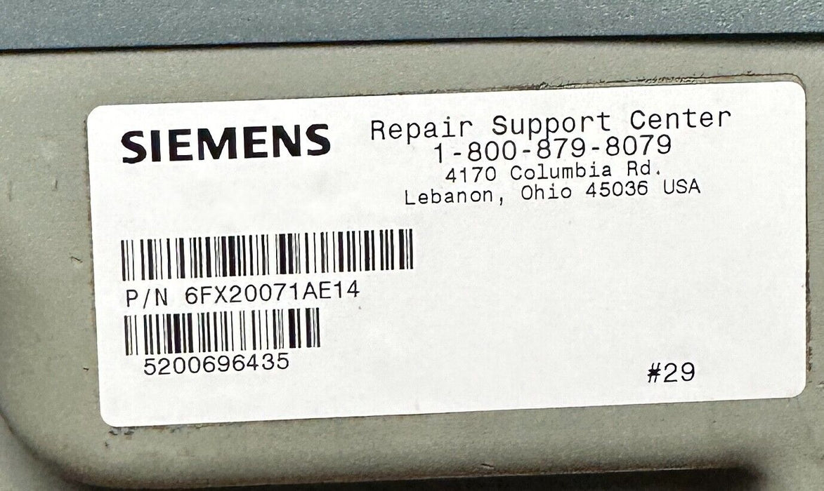 SIEMENS 6FX2007-1AE14 / 6FX20071AE14 SINUMERIK FM-NC/840D/810D TEACH PENDANT REP