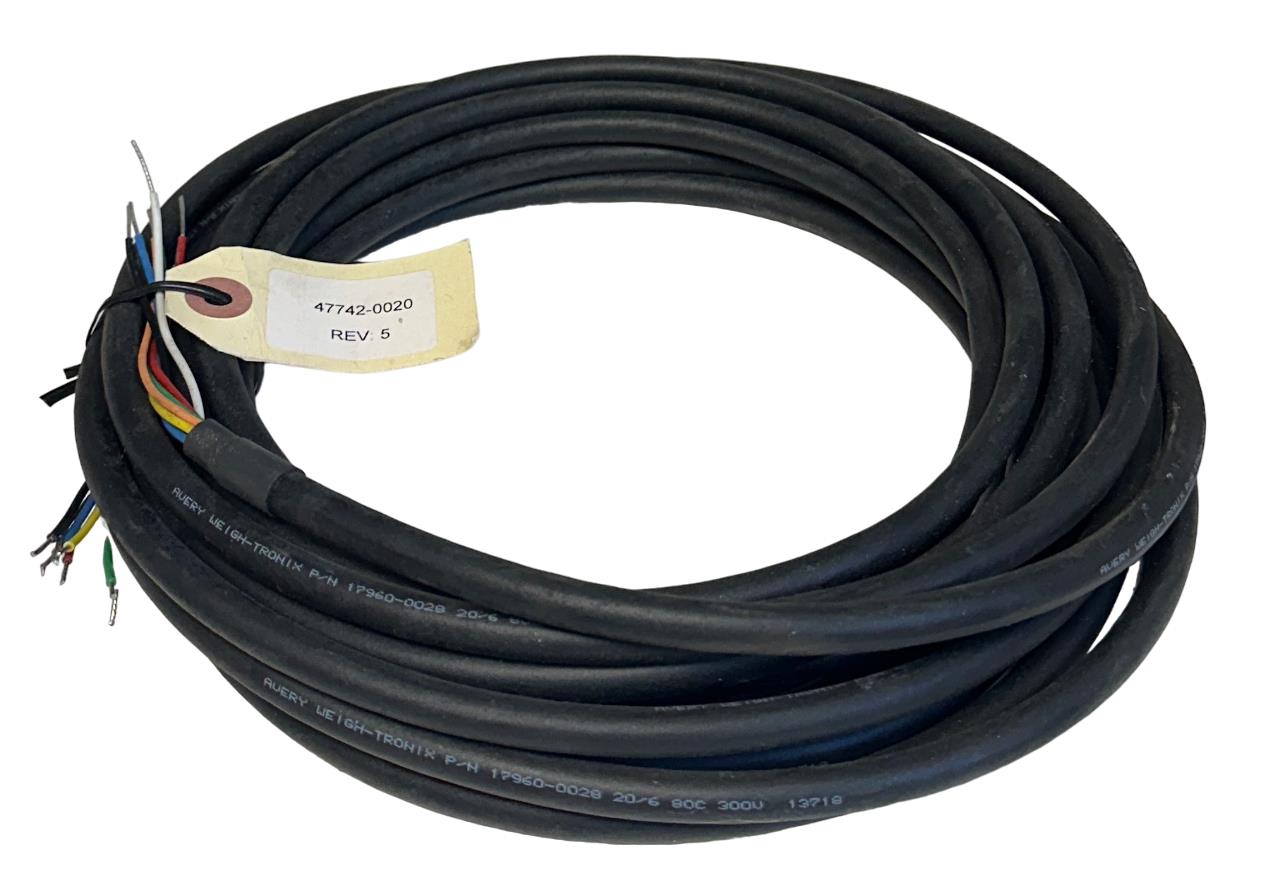 DILLON AVERY WEIGH-TRONIX 47742-0020 / 17960-0028 25FT CABLE FI-521 TO SB NSNP