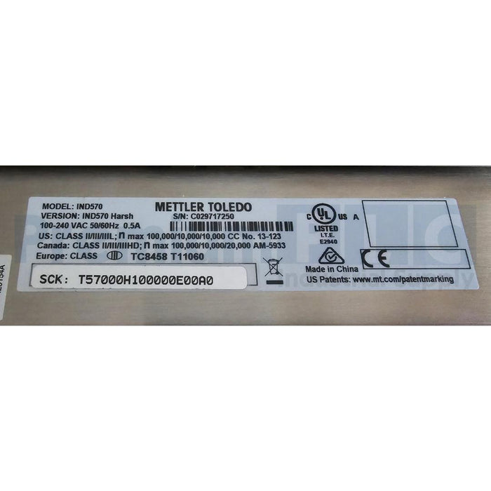 METTLER TOLEDO IND570 30116176 DIGITAL WEIGHING TERMINAL T57000H100000E00A0 NSMP