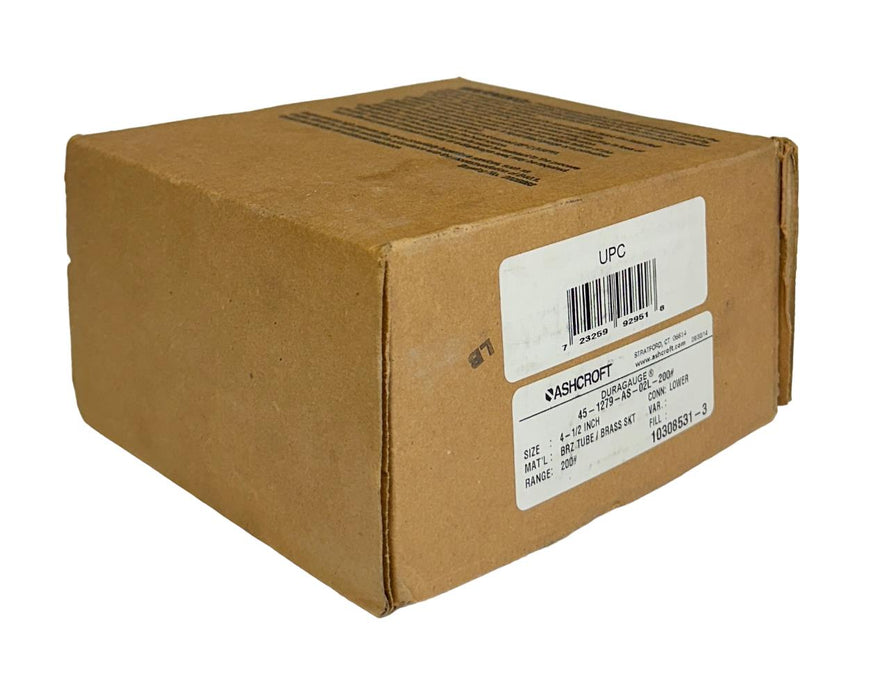 ASHCROFT 45-1279-AS-02L-200# / 451279AS02L200 DURAGAUGE PRESSURE GAUGE NSMP