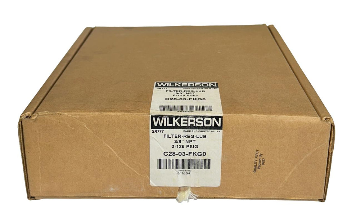 WILKERSON C28-03-FKG0 / C2803FKG0 FILTER-REG-LUB ASSY 3/8'' TP311 0-125PSIG NSMP