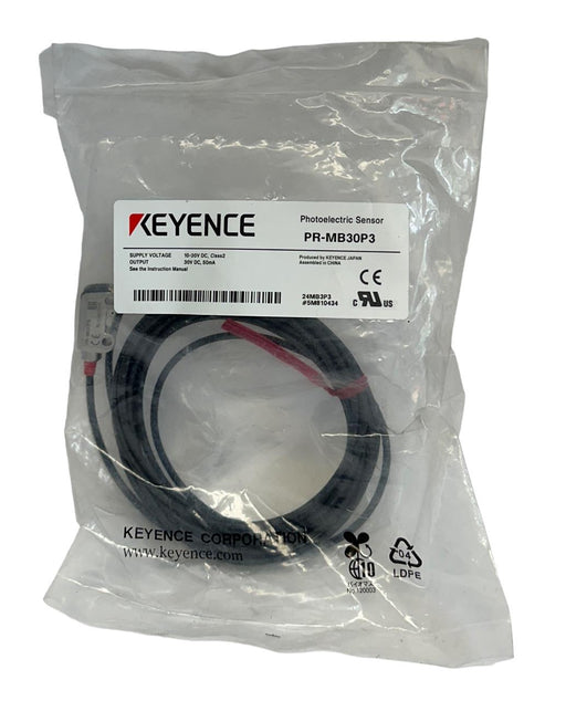 KEYENCE PR-MB30P3 / PRMB30P3 PHOTOELECTRIC SENSOR 10-30VDC 50mA 30mm NSMP