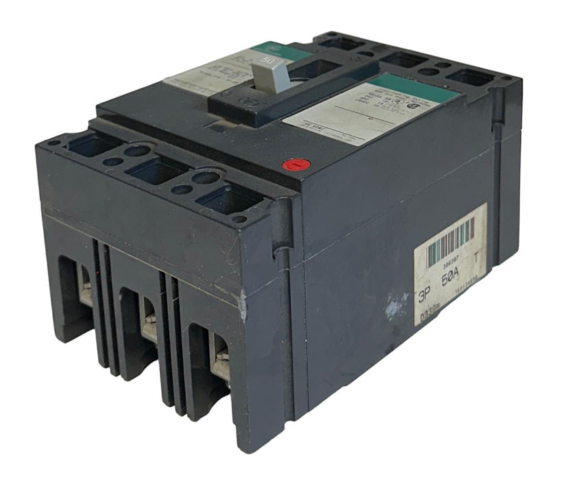 GENERAL ELECTRIC TED134050 INDUSTRIAL CIRCUIT BREAKER 50A 480VAC 250VDC 3P NSNP