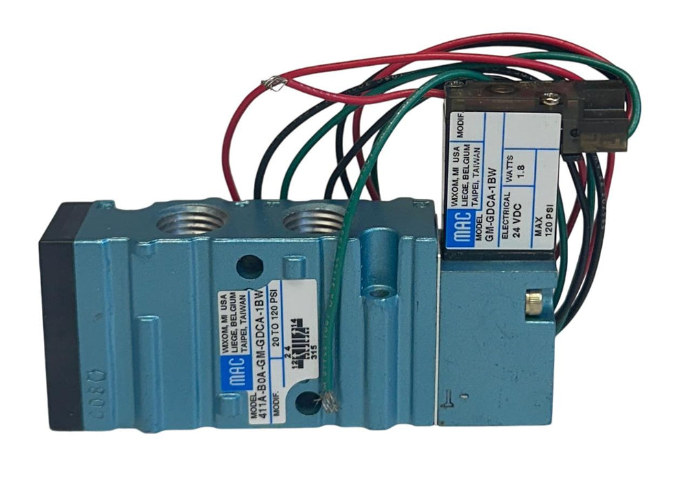 MAC 411A-B0A-GM-GDCA-1BW / 411AB0AGMGDCA1BW SOLENOID VALVE 24VDC 1.8W COIL NSMP