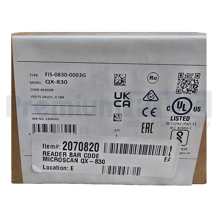 OMRON MICROSCAN FIS-0830-0003G / QX-830 FIXED BARCODE SCANNER READER 24VDC NSMP
