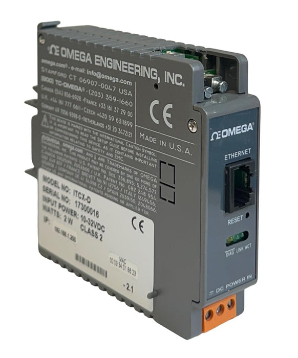 OMEGA ENGINEERING iTCX-D / iTCXD iSERVER MICROSERVER EtherNet THERMO INPUT NSMP