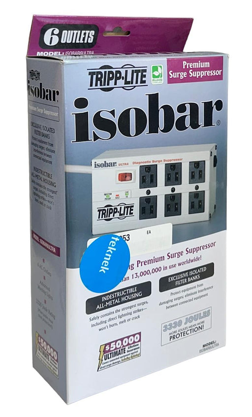 TRIPP-LITE ISOBAR6ULTRA PREMIUM SURGE PROTECTOR 6 AC OUTLETS 3330 JOULES NSMP