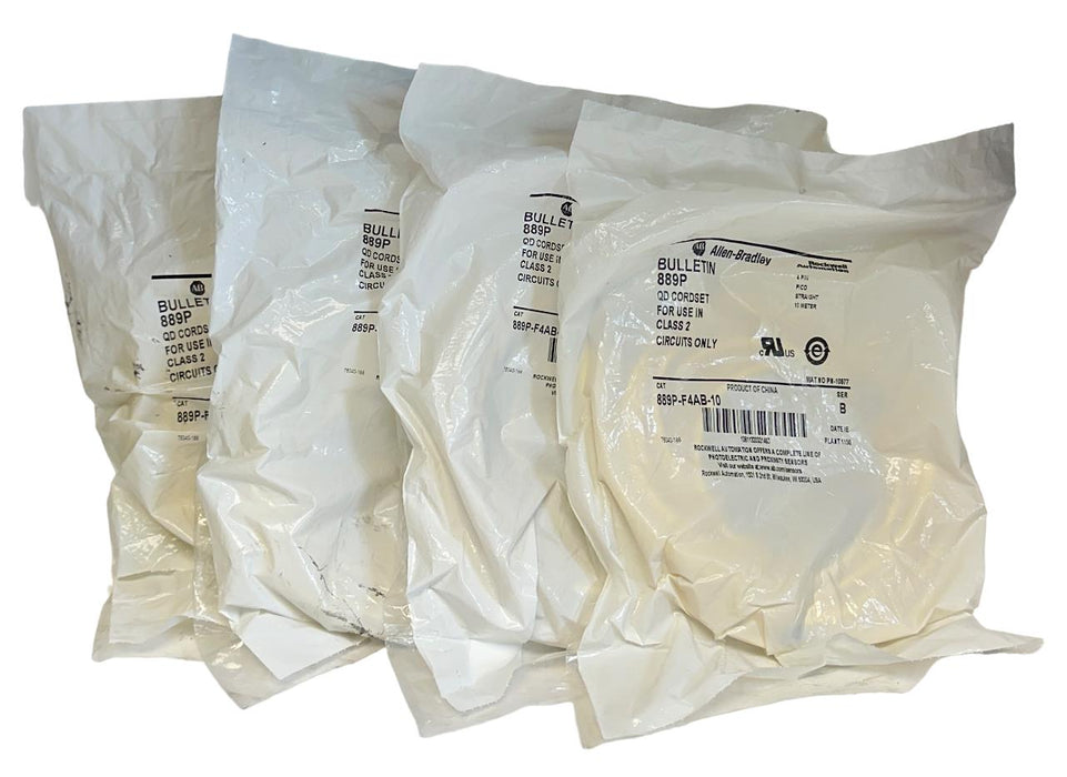 4 ALLEN BRADLEY 889P-F4AB-10 /B BULLETIN 889P QD CORDSETS 4-PIN PICO 10M NSMP