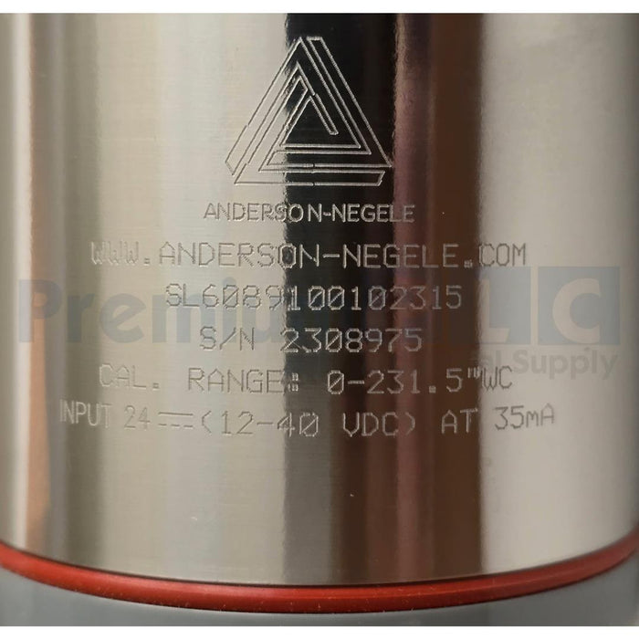NEW ANDERSON-NEGELE SL6089100102315 SL HYDROSTATIC LEVEL TRANSMITTER 0-231.5"WC