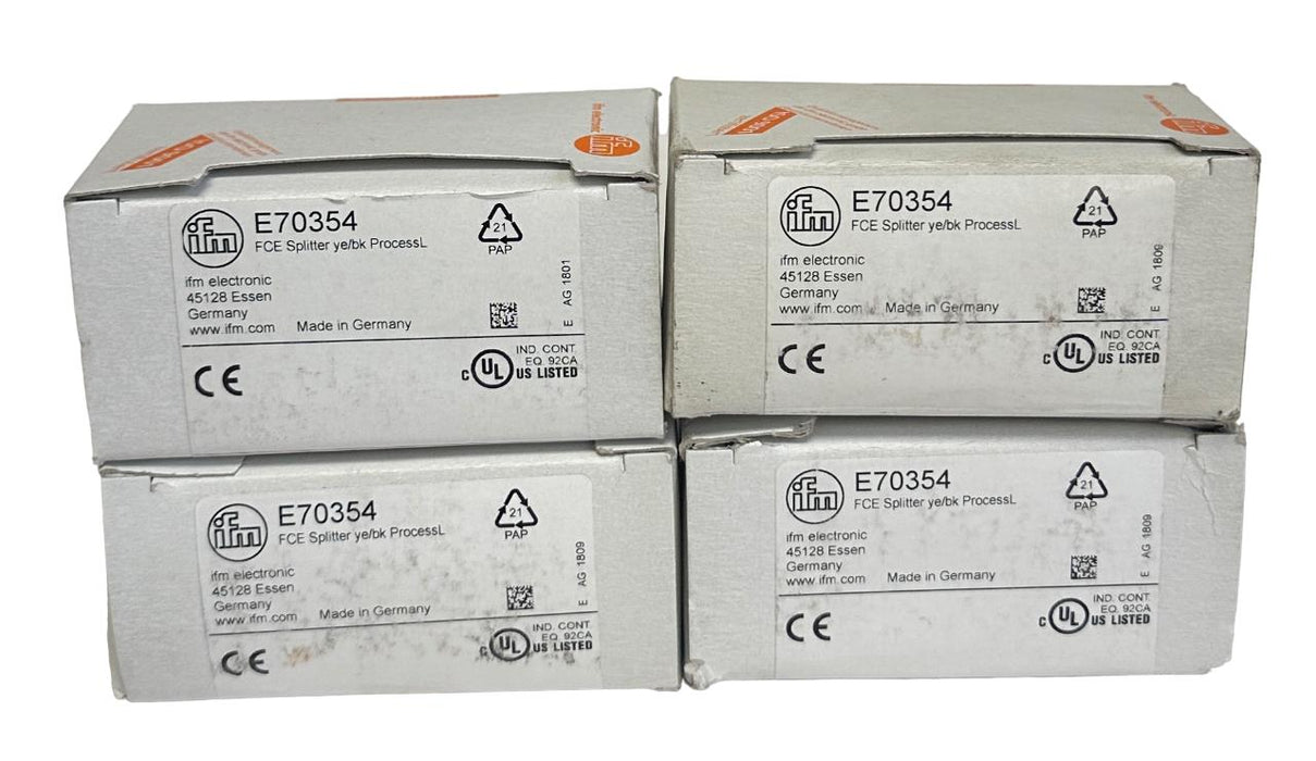 4 IFM E70354 / FCE SPLITTER ye/bk PROCESSL AS-Interface CONNECTOR 4A NSMP