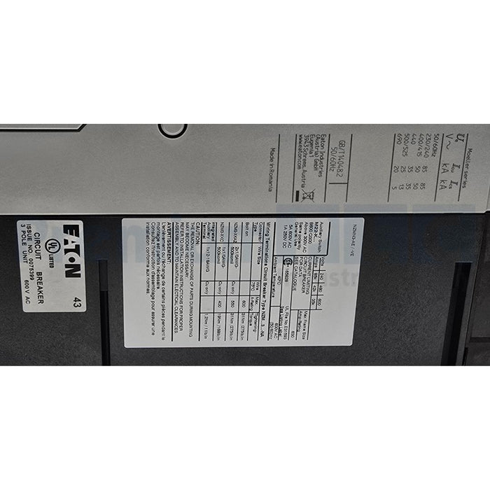 NEW EATON NZMN3-AEF600-NA MOELLER NZM3 600A CIRCUIT BREAKER 269282 W/TRIP NSMP