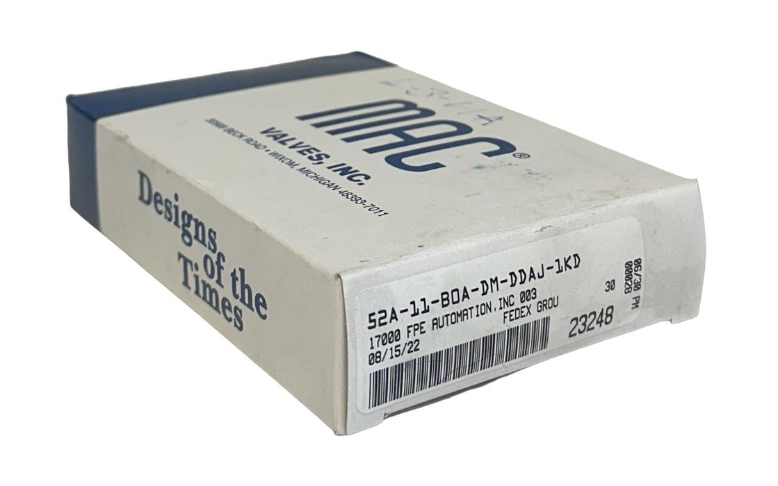 MAC VALVES 52A-11-B0A-DM-DDAJ-1KD / 52A11B0ADMDDAJ1KD SOLENOID VALVE 3-WAY NSMP