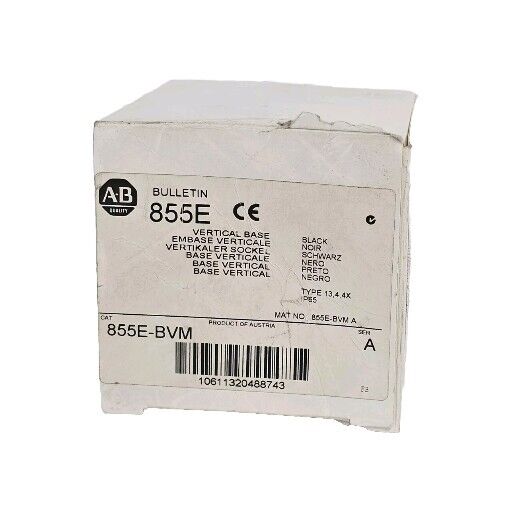 NIB ALLEN BRADLEY 855E-BVM VERTICAL BASE BLACK 855EBVM SER. A